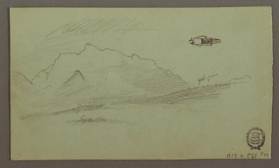 デッサン、山頂、おそらく1868年 作： フレデリックエドウィン教会