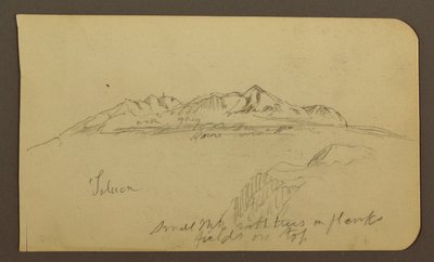 素描「山脈、トルーカ」裏面：山脈、トルーカ、1885年1月7日 作： Frederic Edwin Church