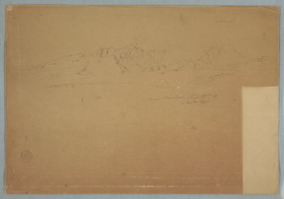 デッサン、険しい峰々が連なる山脈、エクアドル、マチャチ近郊、1857年6月19日 作： フレデリックエドウィン教会