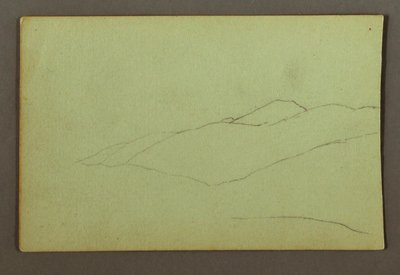 デッサン、マウンテンリッジ、おそらく1856年 作： Frederic Edwin Church