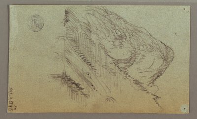 デッサン、マウンテン・バレー、おそらく1868年 作： フレデリックエドウィン教会