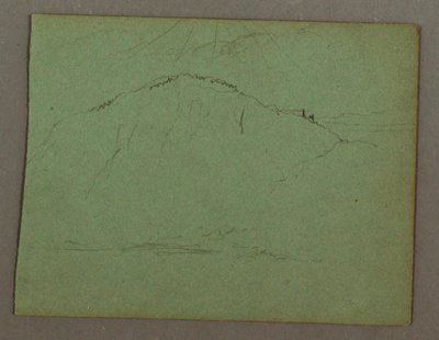 ドローイング、海岸沿いの山、おそらく1856年 作： Frederic Edwin Church