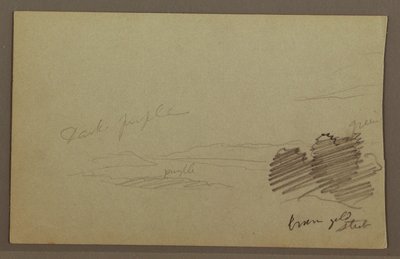 デッサン、山脈、雲、おそらく1860年代 作： Frederic Edwin Church