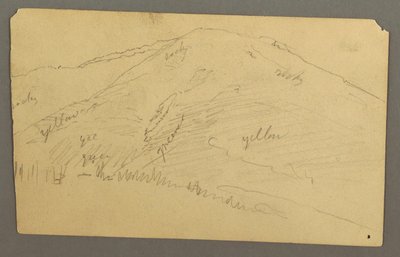 ドローイング、山頂、1877年 作： Frederic Edwin Church