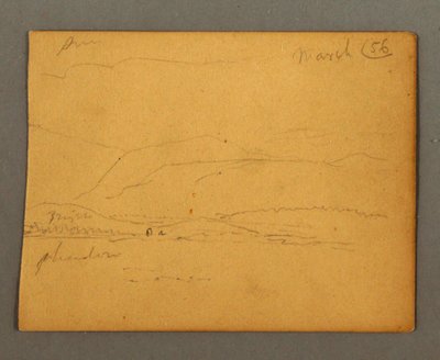 デッサン、山、1856年3月 作： Frederic Edwin Church