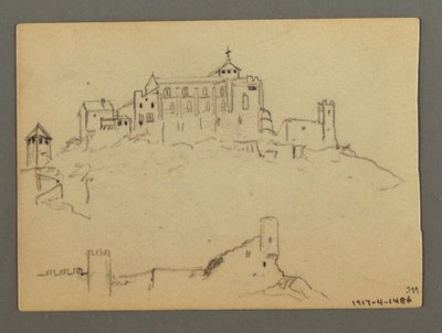 デッサン、山腹、おそらく1868年 作： フレデリックエドウィン教会