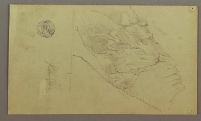 デッサン、山腹、おそらく1868年 作： フレデリックエドウィン教会