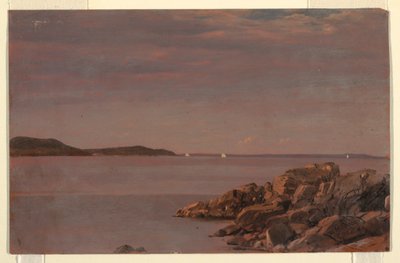 素描、マウント・デザート島、メイン海岸、1850年 作： Frederic Edwin Church