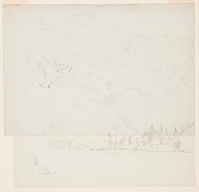 素描、メイン州カタディン山、1870-78年 作： フレデリックエドウィン教会