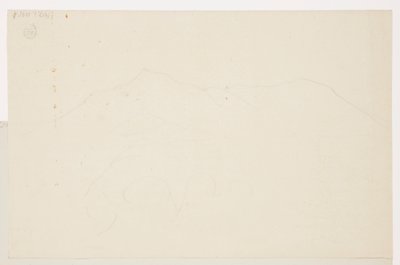 素描、メイン州カタディン山、1870-78年 作： Frederic Edwin Church