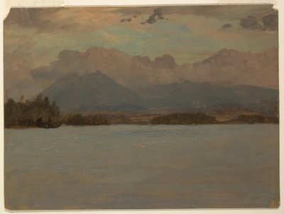 デッサン、カタディン湖からのカタディン山、1855-65年 作： フレデリックエドウィン教会