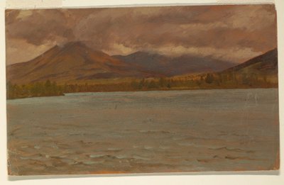 ドローイング、カタディン湖からのカタディン山カタディン湖からのカタディン山、1860-70年 作： Frederic Edwin Church