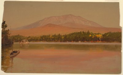 トーグ池から見たカタディン山、1875-80年 作： フレデリックエドウィン教会