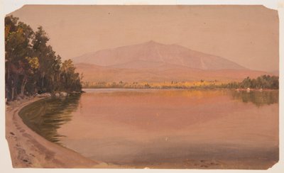 トーグ池から見たカタディン山、1878年 作： Frederic Edwin Church