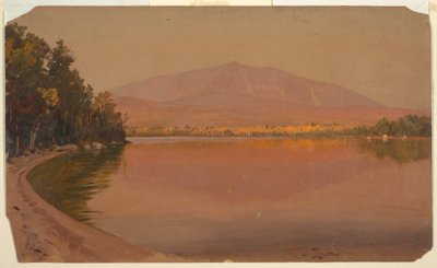トーグ池から見たカタディン山、1878年 作： Frederic Edwin Church