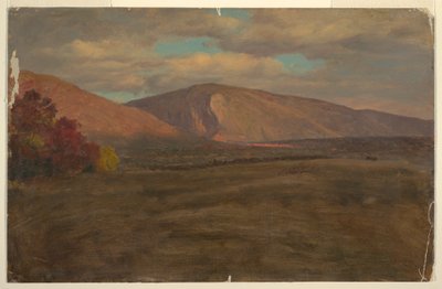 ドローイング、南西から見たカタディン山（？ 作： Frederic Edwin Church