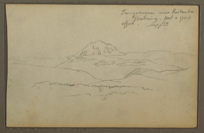 デッサン、トゥングラグア山、リオバンバ、エクアドル、1853年9月 作： Frederic Edwin Church