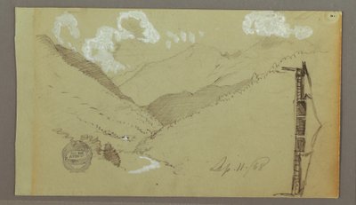 図面、ナロー・バレー、建物、1803年9月11日 作： フレデリックエドウィン教会