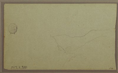デッサン、エクアドル、サンミゲル近郊；裏面：未完成の山のスケッチ、1857年6月2日 作： フレデリックエドウィン教会