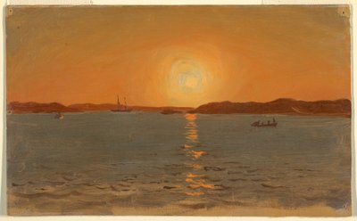 ドローイング、ニューファンドランド、猫の頭、1859年6月 作： Frederic Edwin Church
