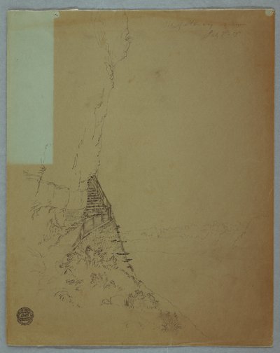 図面、ナイアガラの滝：「ナイアガラの階段」1856年7月 作： フレデリックエドウィン教会