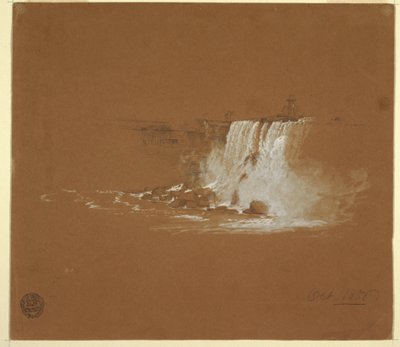 図面、ナイアガラの滝、1856年10月 作： Frederic Edwin Church