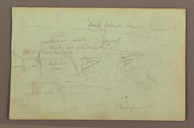 素描『カナダ側から見たナイアガラの滝』1856年 作： Frederic Edwin Church