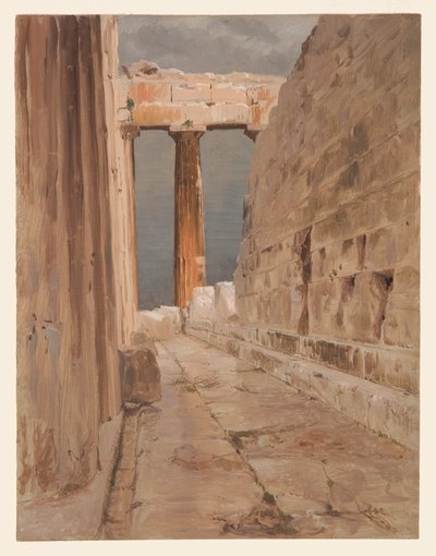 パルテノン神殿北側ペリスタイル、アテネ、1869年 作： Frederic Edwin Church