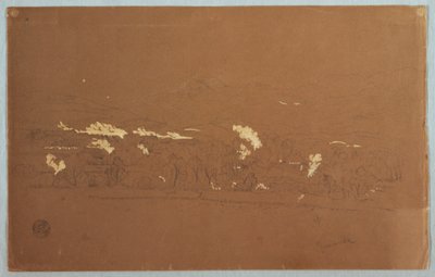 図面、エクアドル、グアランダの部分図、1857年6月3日 作： Frederic Edwin Church