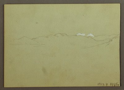 素描、植物と風景の研究、1869年4月28日 作： フレデリックエドウィン教会