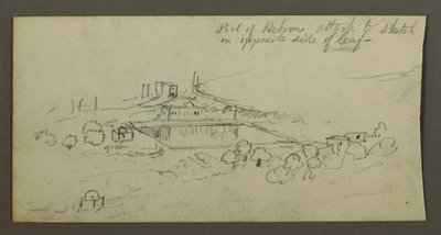 図面、プールと建物、おそらく1868年 作： フレデリックエドウィン教会