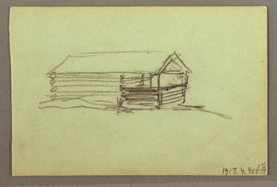 山稜の一部、1856年頃の図面 作： フレデリックエドウィン教会