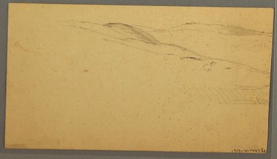 丘の上の雨、1866年頃のデッサン 作： Frederic Edwin Church