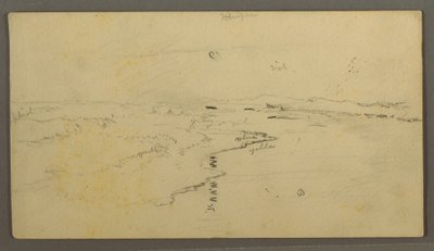 ドローイング、川、映る月、1870年6月14日 作： フレデリックエドウィン教会