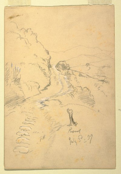 図面、エクアドルの道、1857年7月3日 作： フレデリックエドウィン教会