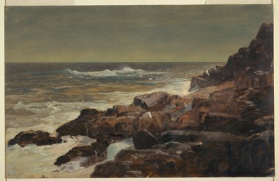 デッサン、ロッキー海岸、メイン州、1860年頃 作： Frederic Edwin Church