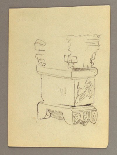 ドローイング、石棺、おそらく1868-69年 作： フレデリックエドウィン教会