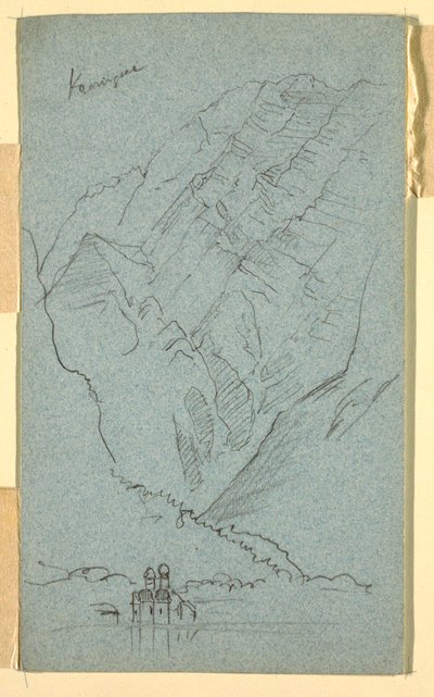 デッサン、ケーニヒス湖畔、B、1868年7月 作： Frederic Edwin Church