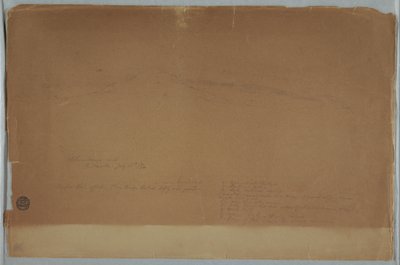 描く。 スケッチ。 エクアドルのリオバンバから見たチンボラソ 作： Frederic Edwin Church
