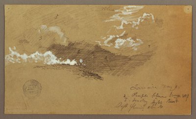 ドローイング、空、1865年5月 作： Frederic Edwin Church