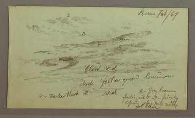 デッサン、空の習作、1869年2月1日 作： Frederic Edwin Church