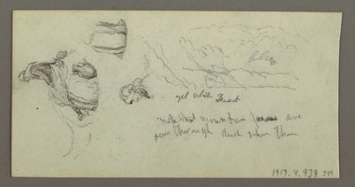 デッサン、ラクダの脚の習作、1868年頃か 作： Frederic Edwin Church