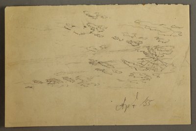 デッサン、太陽と雲、1855年4月 作： フレデリックエドウィン教会