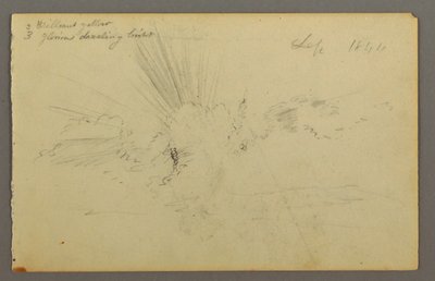 デッサン、雲の向こうの太陽、1844年 作： フレデリックエドウィン教会