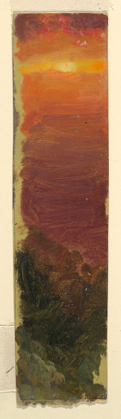 ドローイング、日没、1868年 作： Frederic Edwin Church