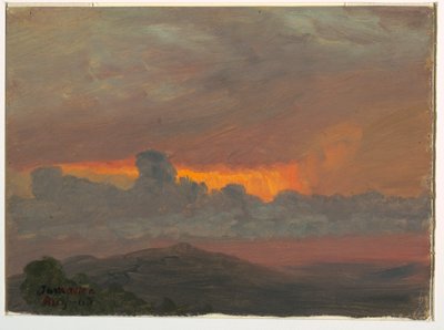 ドローイング、日没、1865年8月 作： Frederic Edwin Church