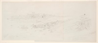 デッサン、朝の寺院、バールベック、1868年5月12日 作： Frederic Edwin Church