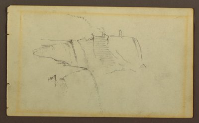 デッサン、アメリカ滝、ナイアガラ川、おそらく1858年 作： フレデリックエドウィン教会