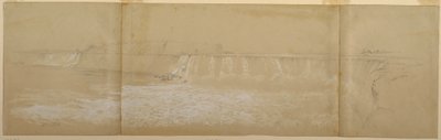 図面、ナイアガラの滝、1856年9月または10月 作： フレデリックエドウィン教会