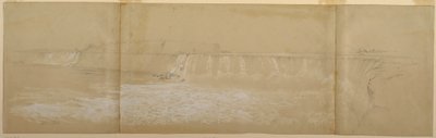 図面、ナイアガラの滝、1856年9月または10月 作： フレデリックエドウィン教会
